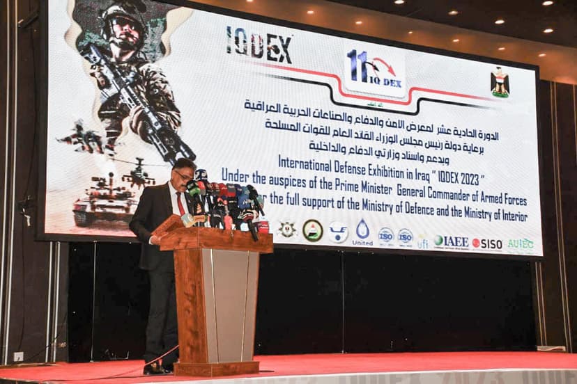 برعاية القائد العام للقوات المسلحة هياة التصنيع الحربي تشارك معرض الامن والدفاع والصناعات الحربية بدورته ال 11 في معرض بغداد الدولي