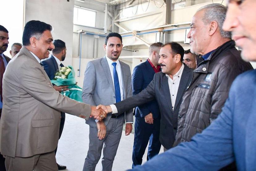 رئيس هيأة التصنيع يزور مصنع الرشيد ويلتقي كادره المتقدم